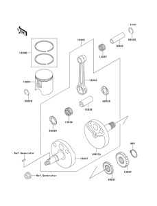 KX65 Crankshaft / piston