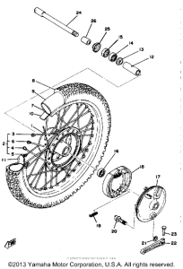 YZ400F Переднее колесо