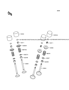 ZR400 Rocker arms / valves