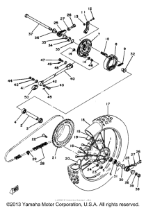 YZ125H Переднее колесо