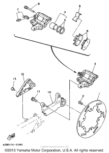 YZ125D1 Задний суппорт