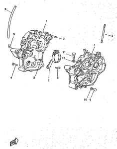 TZR50 Картер двигателя