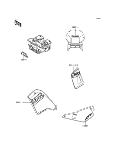 KL650 Decals(green)(kl650-a10 / a11 / a12)