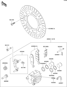 VN1500 Передний тормоз