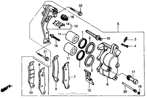 XR250R Передний суппорт