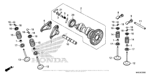  Распределительный вал и клапана