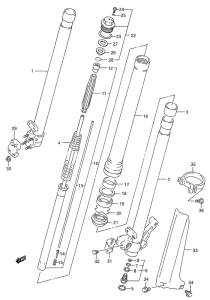RM250 Передняя вилка