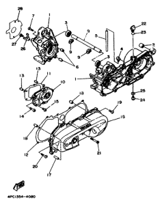 YA50R Картер двигателя