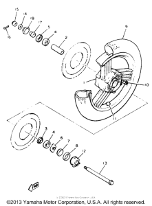 XVZ12DL Переднее колесо