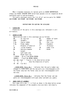 GSX-R750 Catalog preface