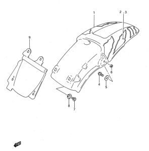 RM125 Заднее крыло