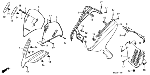 NSS250 (ABS) Front cover / meter visor