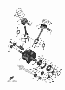 XV1900FDD Crankshaft & piston