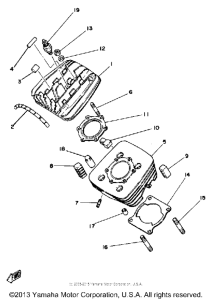 DT175H Cylinder head - cylinder