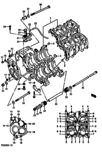 GS500 Картер двигателя