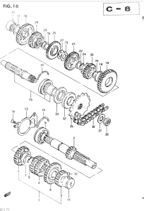 GSX400 Трансмиссия
