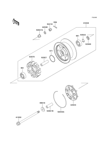 VN1500 Заднее колесо и цепь