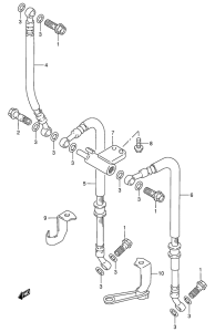 RF900 Передние тормозные трубки