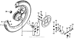 CT125 Переднее колесо
