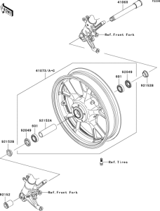 ZX1400 Переднее колесо