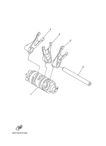 YBR250 Shift cam & fork
