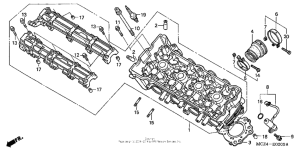CB900F Головка цилиндров
