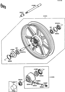 EN500 Переднее колесо