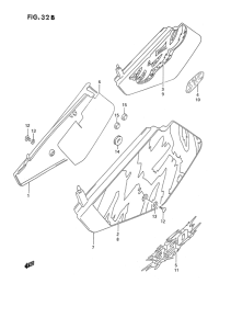 DR350 Обтекатель задний
