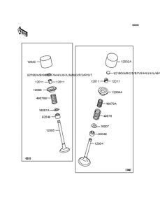 ZX636 Клапана