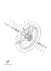 YZ250F Переднее колесо