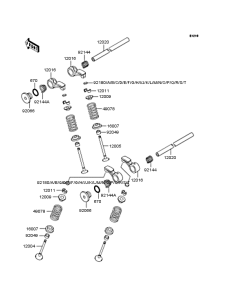 ZR400 Rocker arms / valves