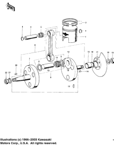 MC1 Crankshaft / piston / rotary valve