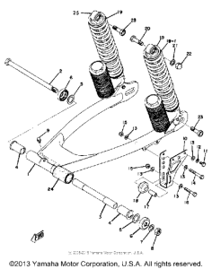 YZ125B Rear arm - rear cushion