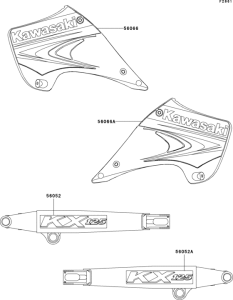 KX125 Наклейки