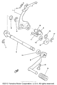 MX175G Shift shaft-pedal