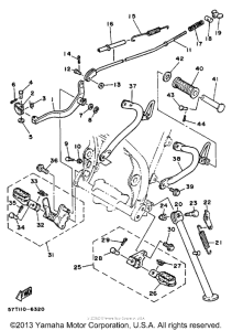 XT350T Stand - footrest