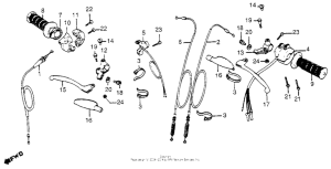 XR185 Handle lever + switches + cables