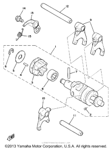 MX175H Shift cam-fork