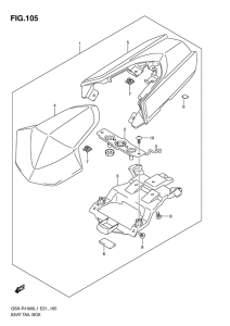 GSX-R1000 Seat tail box