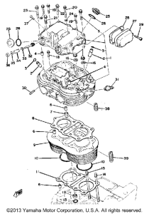 XS400E Cylinder head - cylinder