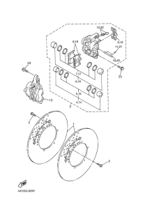 YZF-R1 Vorderrad bremssattel