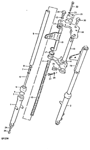 GP125 Вилка передней оси