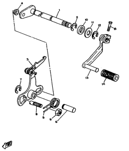 DT80 Eje cambio. pedal