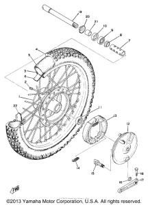 YZ360B Переднее колесо