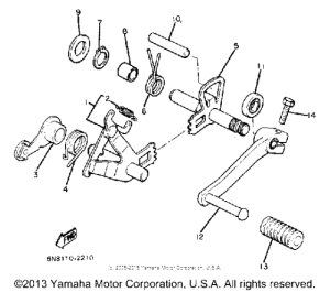 XJ650J Shift shaft pedal