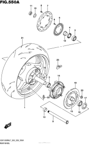 GSX1300R (ABS) Rear Wheel (Gsx1300Ral7 E03)