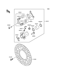 EN400 Передний тормоз