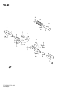 DR200 Подножки
