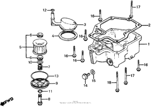 FT500 Oil pan + oil filter