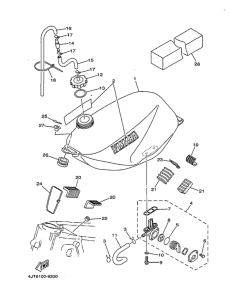 TZ125 Топливный бак